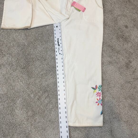 Sigrid Olsen 10 embroidered floral relaxed leg crop Poet pant P 2487 - Picture 3 of 11